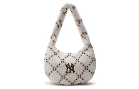 MLB New York Yankees Polyester Shoulder Bag Women's Dark Cream