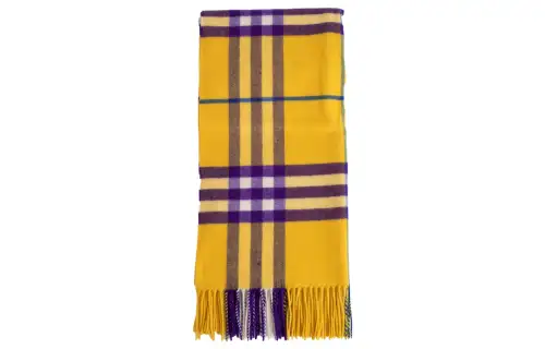 Burberry Checked Fringed Scarf