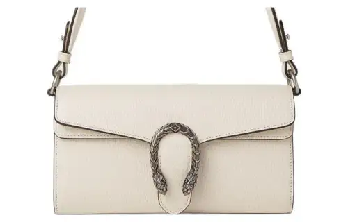 GUCCI Dionysus Leather Crossbody Bag, Shoulder Bag Women's White