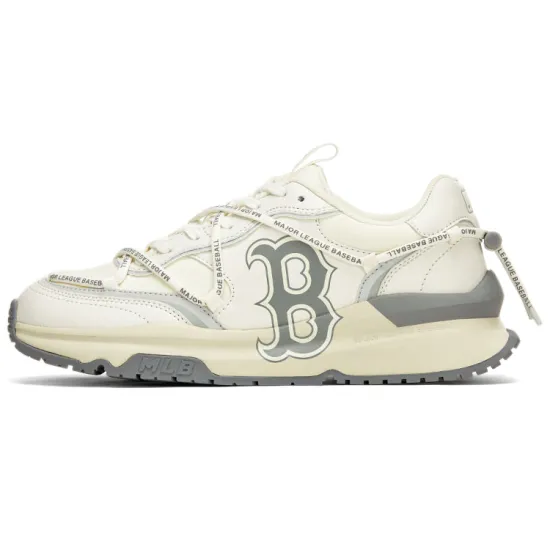 MLB Chunky Runner Casual Shoes Unisex Low-Top Ecru