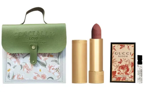 GUCCI Gucci, velvet lipstick, fresh lip gloss, gift box, makeup primer, set, perfume for professional use, natural and permanent formula, sample