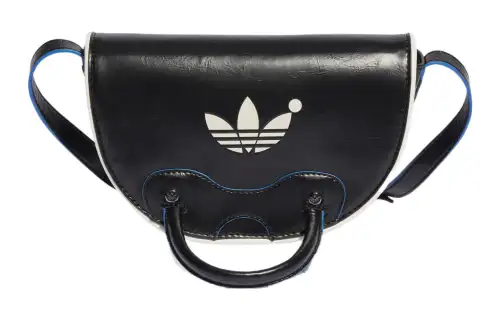 Adidas, sports polyurethane black shoulder bag for leisure for men and women, for beloved