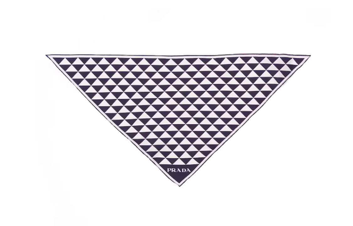 PRADA Geometric print Silk Scarf