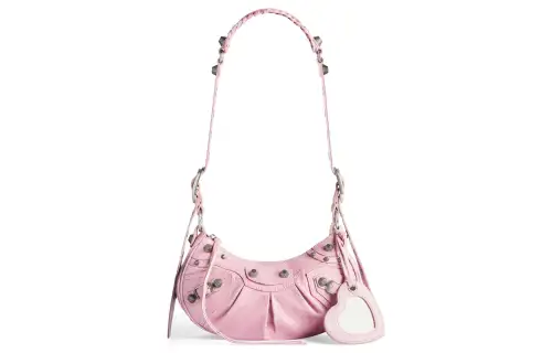 Balenciaga Le Cagole Sheepskin Portable Crossbody Bag, Shoulder Bag Mini Women's Pink