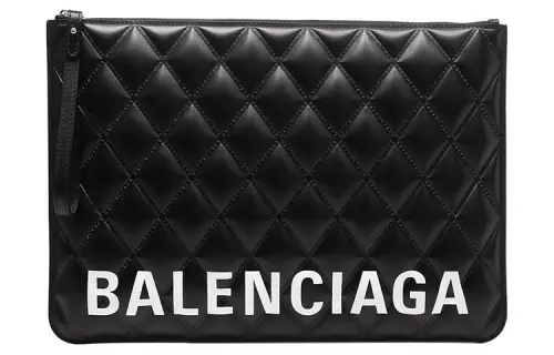 Balenciaga Calfskin Clutch Men's Black