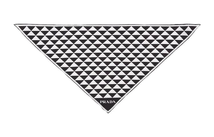Prada geometric-print silk scarf