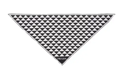 Prada geometric-print silk scarf