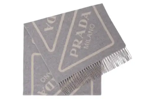PRADA Knit Scarves Women's Gray
