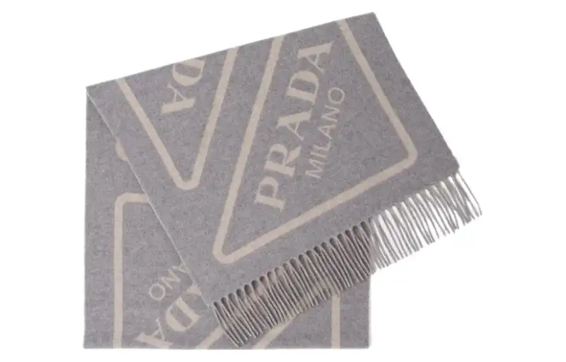 PRADA Knit Scarves Women's Gray
