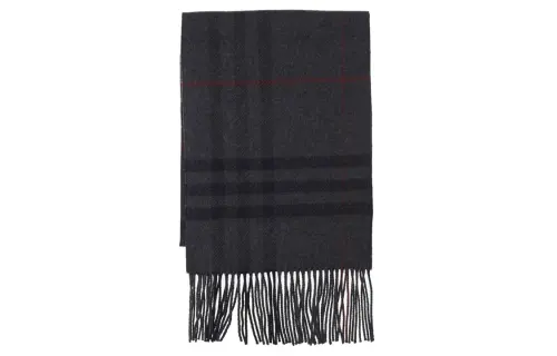 Burberry Wool Cashmere Knit Scarves Unisex Black