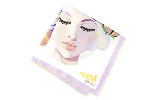 PRADA Silk Scarves Women's Purple