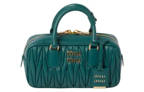 MIU MIU Arcadie Nappa Leather Shoulder Bag, Crossbody Bag, Handbag Women's Lagoon Blue