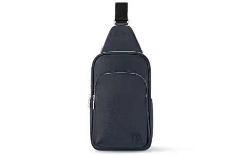 LOUIS VUITTON Avenue Cow Leather Sling Bag, Crossbody Bag, Shoulder Bag Regular Men's Dark Blue