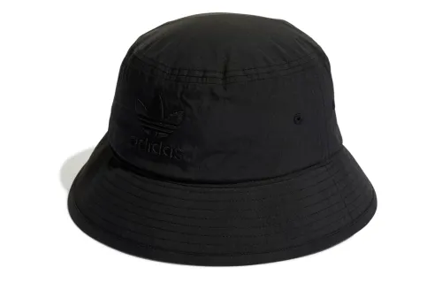 Adidas Originals Letter Print Cotton Bucket Hats Unisex Black