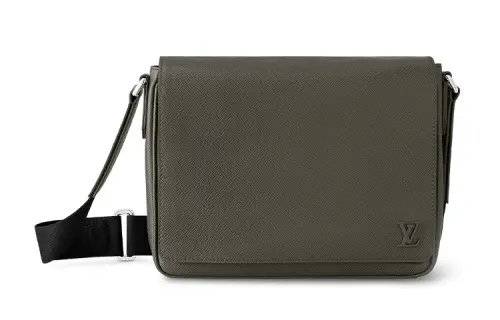 LOUIS VUITTON District Cow Leather Messenger Bag, Shoulder Bag, Crossbody Bag Small Men's Green Laurel Green