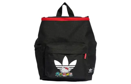 Adidas, hello kitty, adjustable buckle, capacious straps, black backpack for men and women, polyester, for beloved