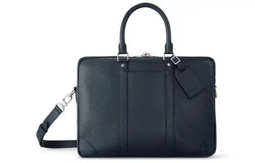 LOUIS VUITTON Cow Leather Laptop Bag, Shoulder Bag, Crossbody Bag, Handbag, Briefcase Small Men's Dark Blue