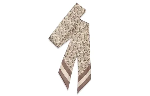 COACH Silk Scarves Women's Bone