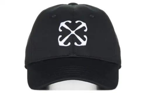 OFF WHITE Logo Embroidered Curved Peak Baseball Cap