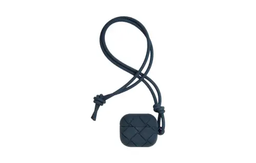 Bottega Veneta Silicone Earphone Case Men's Dark Blue