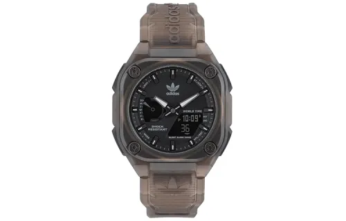Adidas Originals STREET Wrist Watches Quartz Movement Resin Strap 45mm Black Dial Men's Watches