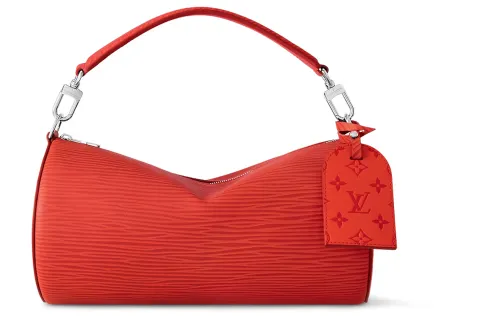 LOUIS VUITTON Cow Leather Shoulder Bag, Crossbody Bag, Handbag Medium Men's Vermilion