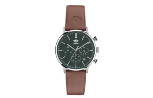 Adidas Originals STYLE Wrist Watches Quartz Movement Leather Strap Green Dial Men's Watches ['50', 149262]m Waterproof