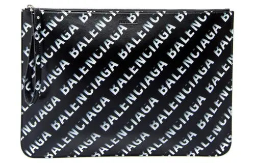 Balenciaga Lambskin Clutch Men's Black