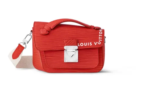 LOUIS VUITTON Monceau Cow Leather Monsu Bag, Shoulder Bag, Crossbody Bag, Handbag Regular Men's Vermilion
