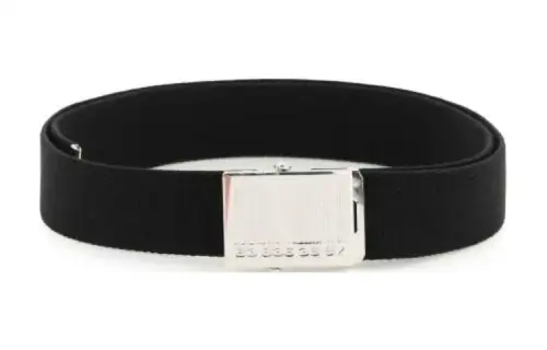 Vetements Barcode Smooth Buckle Leather Belts Men's Black Width 4cm