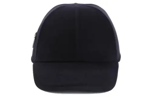 PRADA Wool Baseball Caps Men's Black