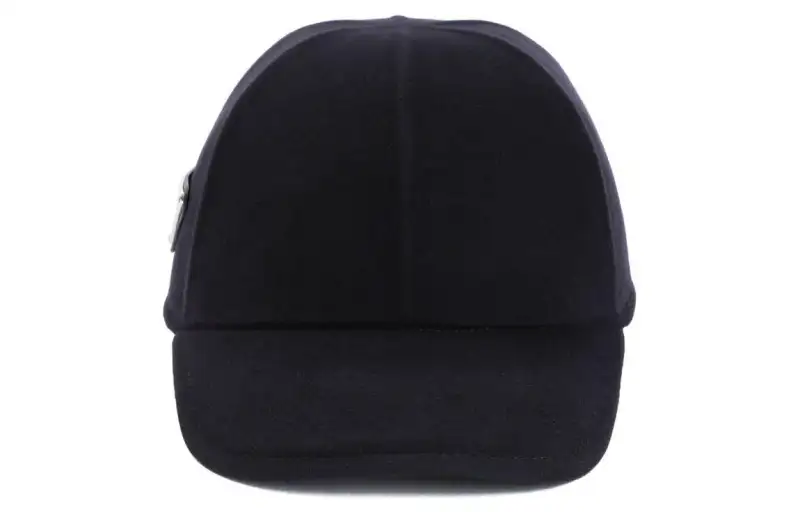 PRADA Wool Baseball Caps Men's Black