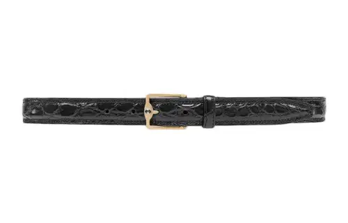 GUCCI Leather Belts Men's Black Width 2.2CM