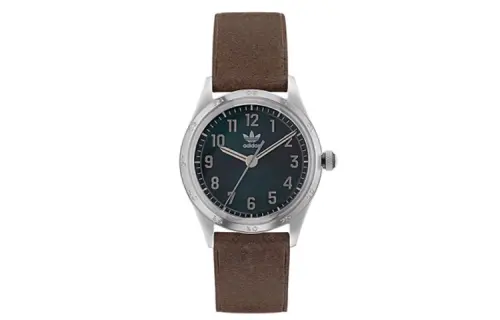 Adidas Originals Wrist Watches Quartz Movement Leather Strap Green Dial Men's Watches ['50', 149262]m Waterproof