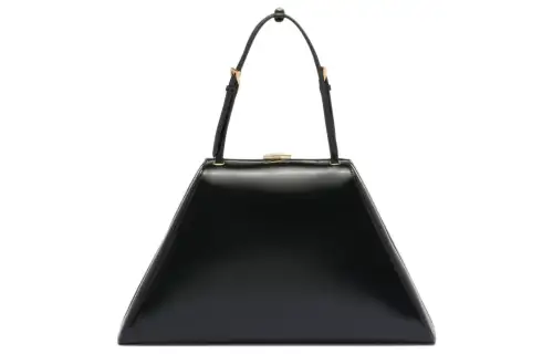 PRADA Leather One Shoulder Handbag Medium Women's Black