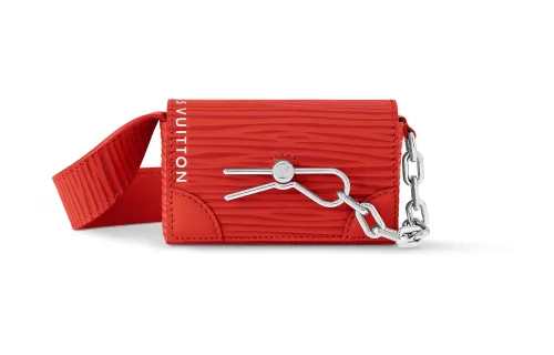 LOUIS VUITTON Steamer Cow Leather Small Box Wallet, Shoulder Bag, Crossbody Bag Extra Mini Men's Vermilion