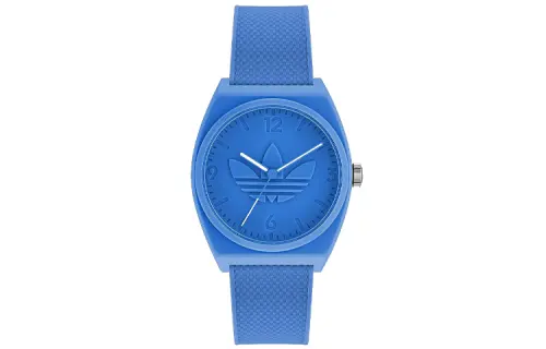 Adidas Originals Wrist Watches Quartz Movement Resin Strap 38mm Blue Dial Men's Watches ['50', 149262]m Waterproof