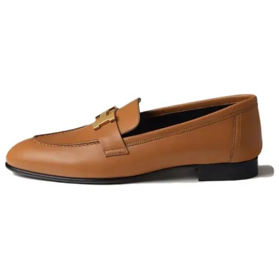 HERMES Paris Loafers Women's Brown