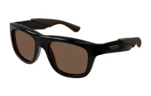 Bottega Veneta Acetate Irregular Shape Sunglasses Men's Black