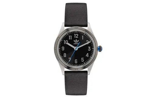 Adidas Originals STYLE Wrist Watches Quartz Movement Leather Strap 42mm Black Dial Men's Watches