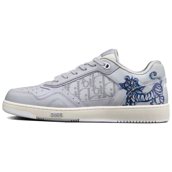 DIOR B27 Kenny Scharf Low Top Blue Tiger Print