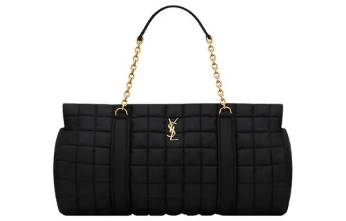 SAINT LAURENT Fabric Handbag Regular Women's Black