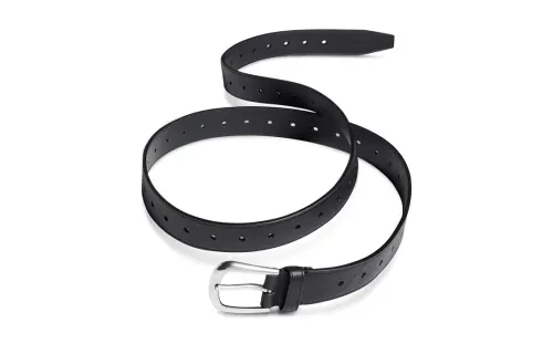 Balenciaga Cow Leather Belts Men's Black Width 3.5CM