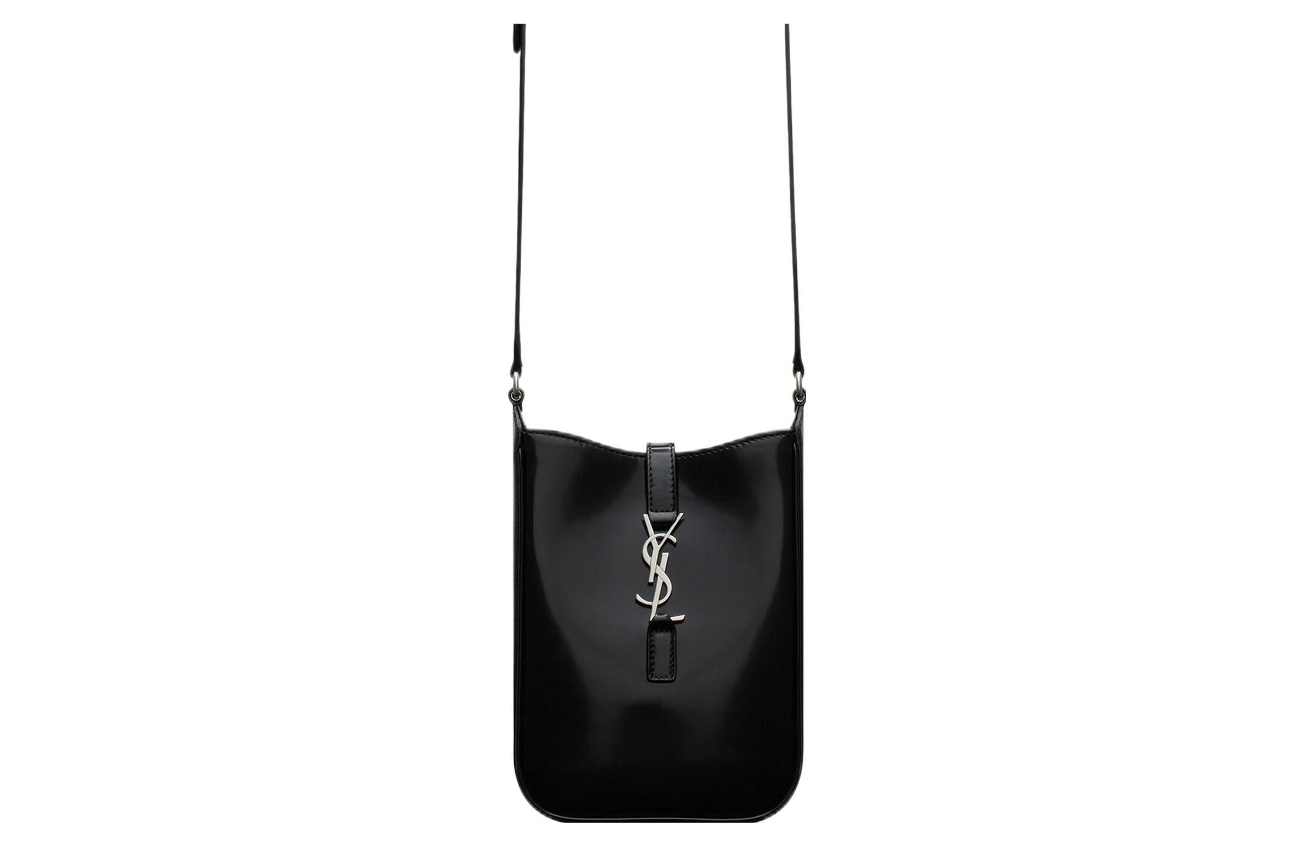 SAINT LAURENT LE5A7 Calfskin Shoulder Bag, Crossbody Bag Mini Women's Black