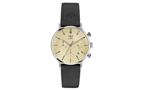 Adidas Originals STYLE Wrist Watches Quartz Movement Leather Strap Gold Dial Men's Watches ['50', 149262]m Waterproof