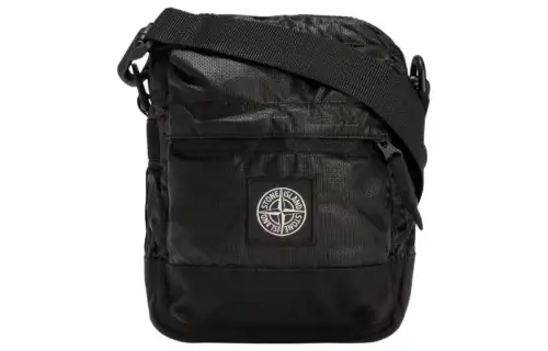 STONE ISLAND Cotton Crossbody Bags Regular Men's Black