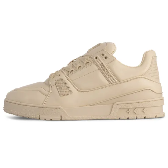 LOUIS VUITTON Trainer Skateboard Shoes Men Low-Top Beige