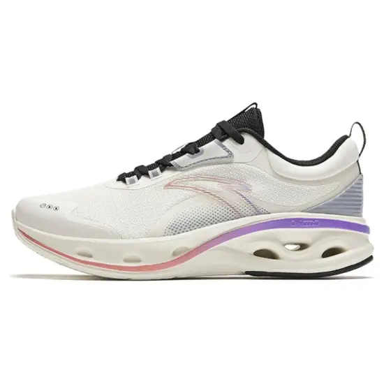 ANTA Running Shoes Women's Low-Top Ivory White/Misty Grey