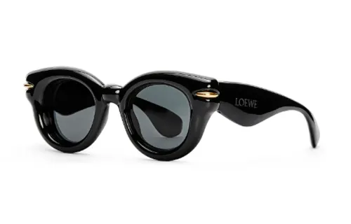 LOEWE Nylon Irregular Shape Sunglasses Women's Black