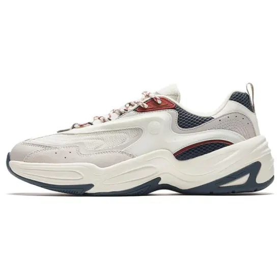 Anta Through Wear Resistant Low Top Casual Shoes Men's White Gray